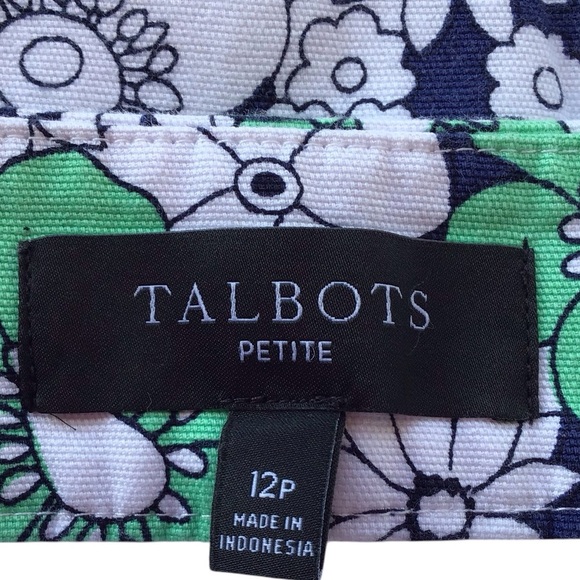 Talbots Floral Button Up Skirt Size 12P - Picture 4 of 5